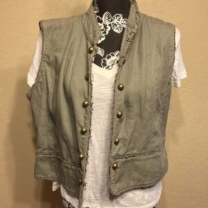 XL RUFF HEWN GREEN & GOLD VEST